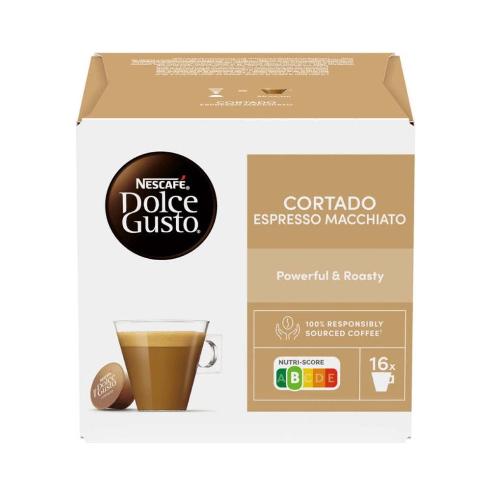 Levně Nesfacé Nescafé Dolce Gusto Cortado Espresso Macchiato 16 kapslí (poškozený obal)