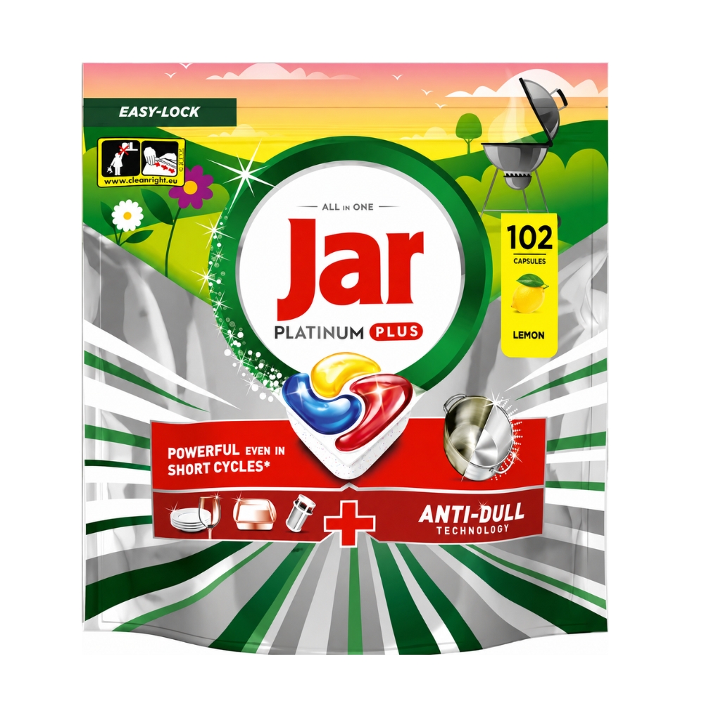 Levně Jar Platinum Plus Lemon tablety do myčky 102 ks