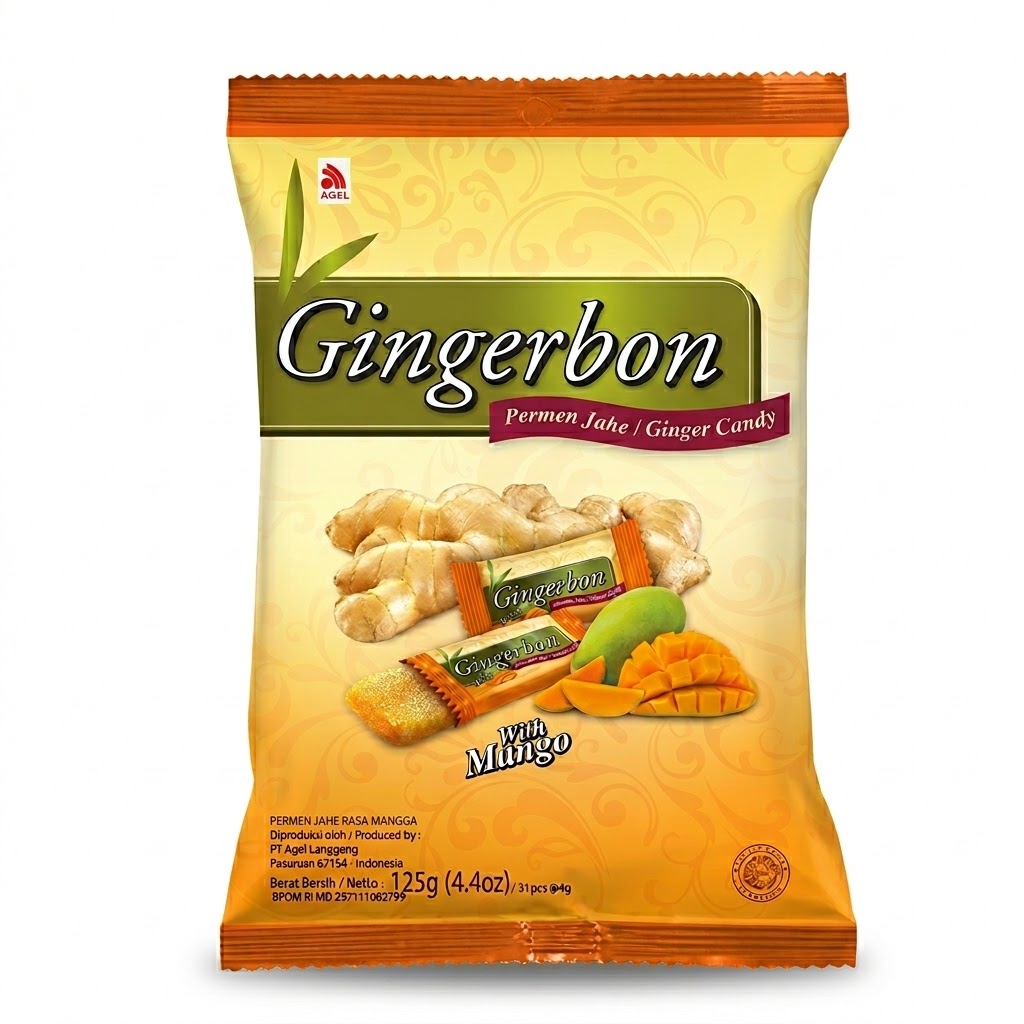 Gingerbon zázvorové bonbony mango 125g
