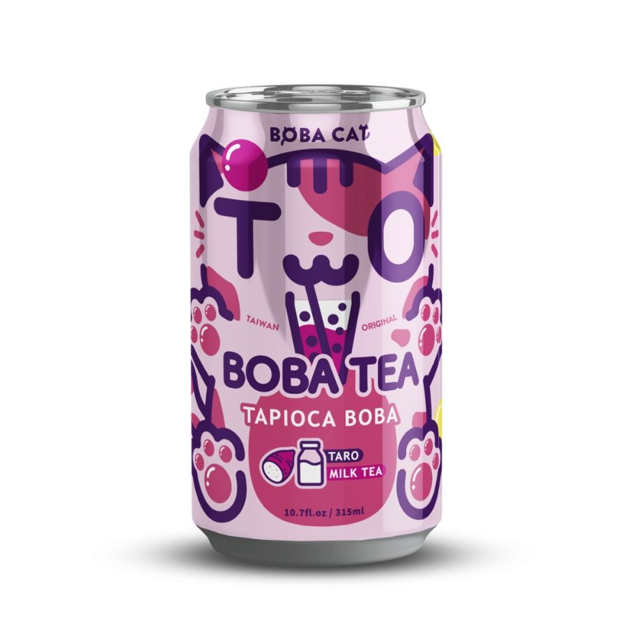 Levně Boba Cat Taro Tapioca Bubble Tea 315ml (expirace 29/05/2026)