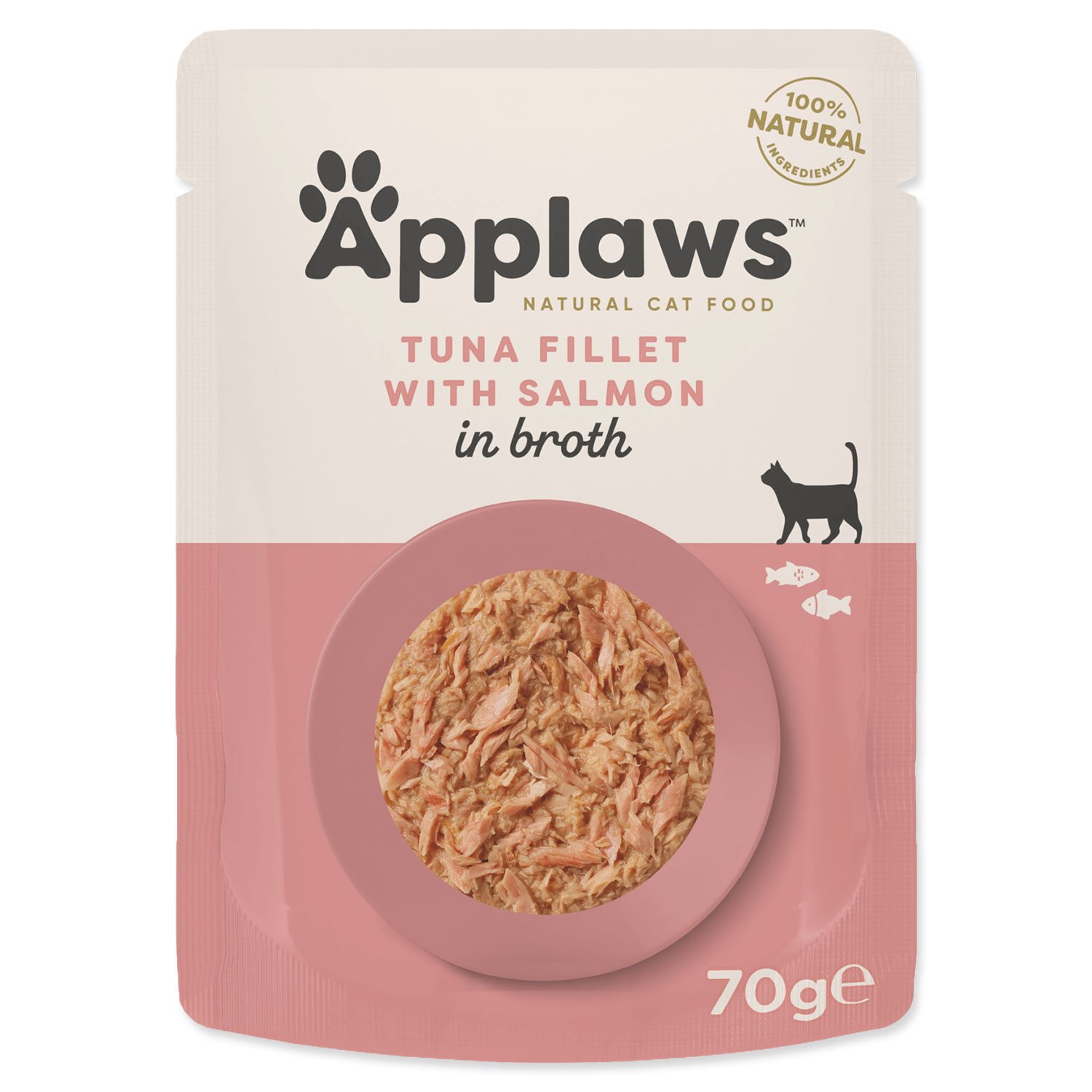 Kapsička Applaws cat tuňák a losos v želé 70g