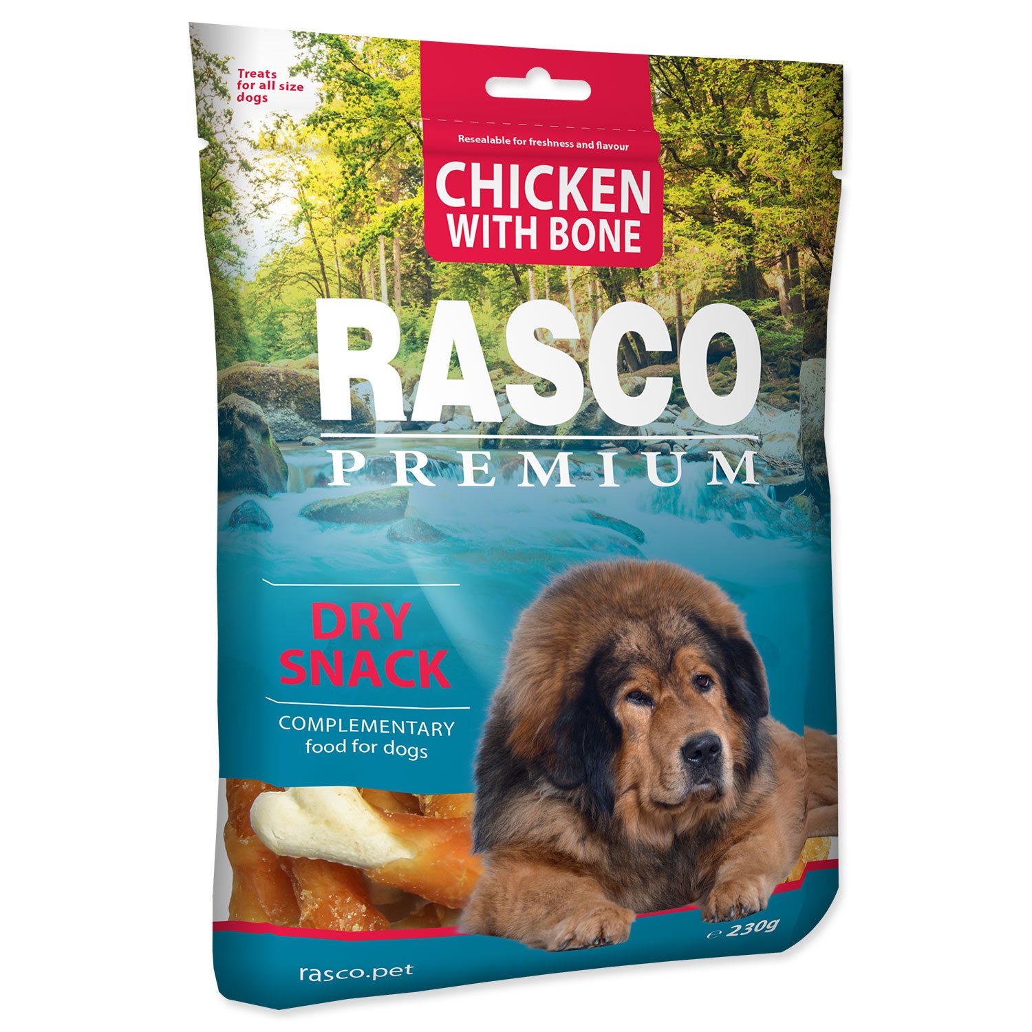 Pochoutka Rasco Premium kuřecím obalené kosti 230g