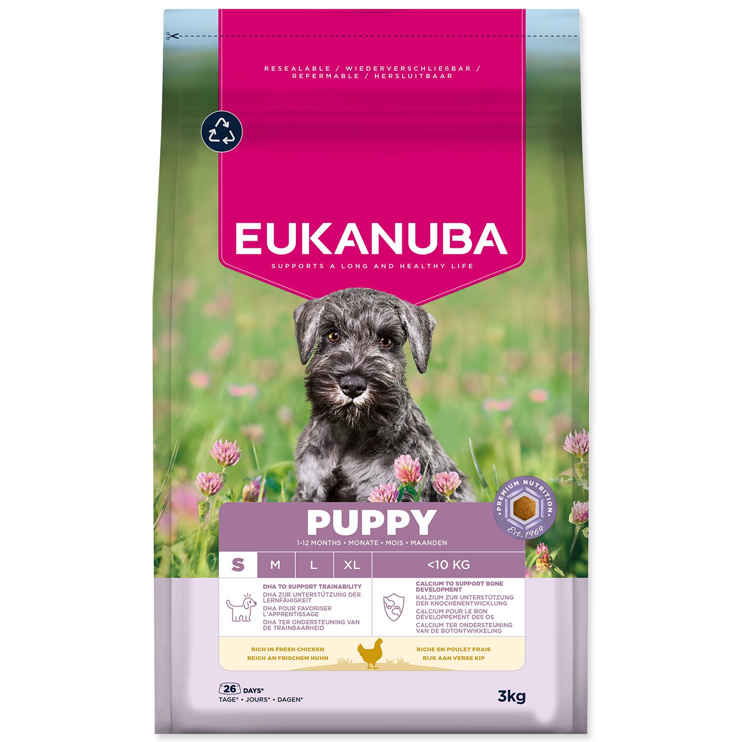 Krmivo EUKANUBA Puppy Small rich in fresh chicken 3kg