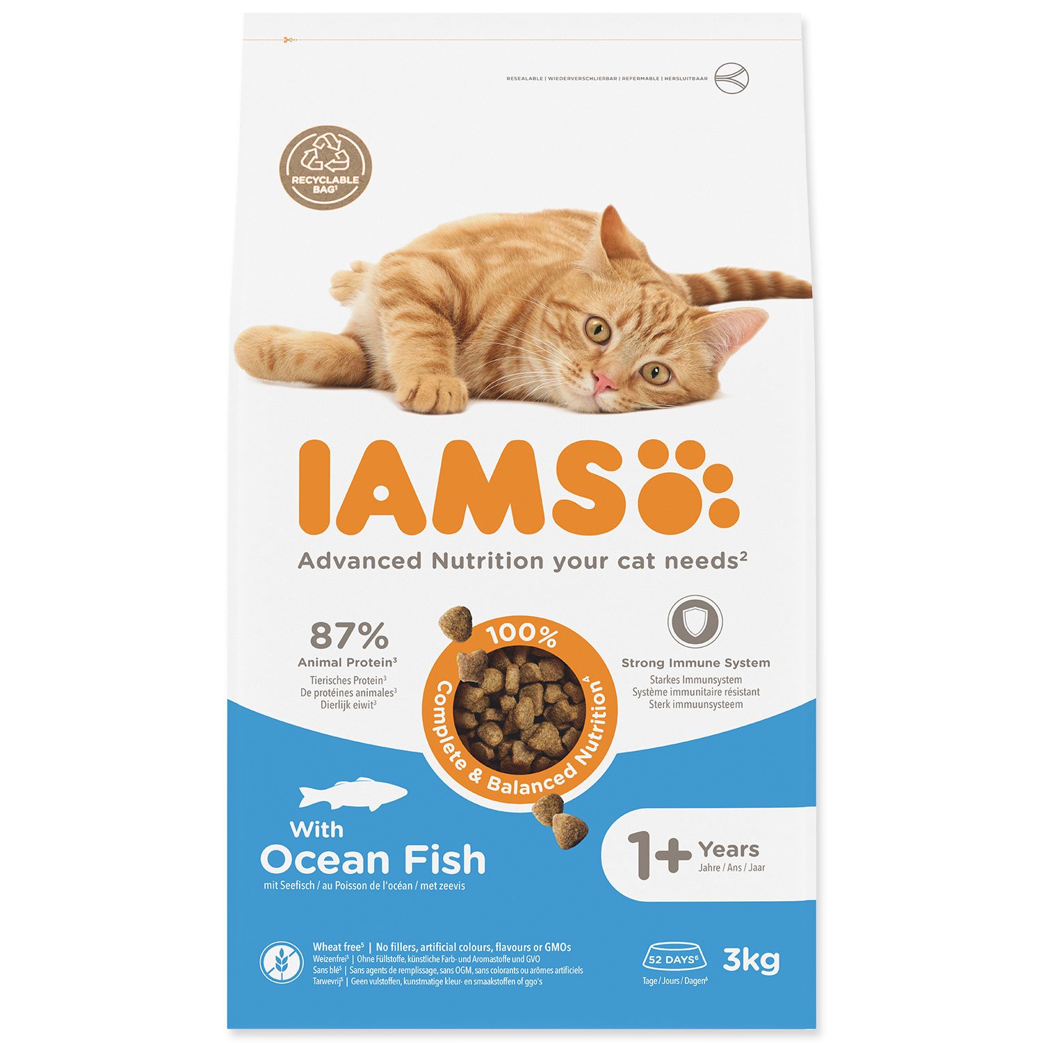 Krmivo IAMS Cat Adult Ocean fish 3kg