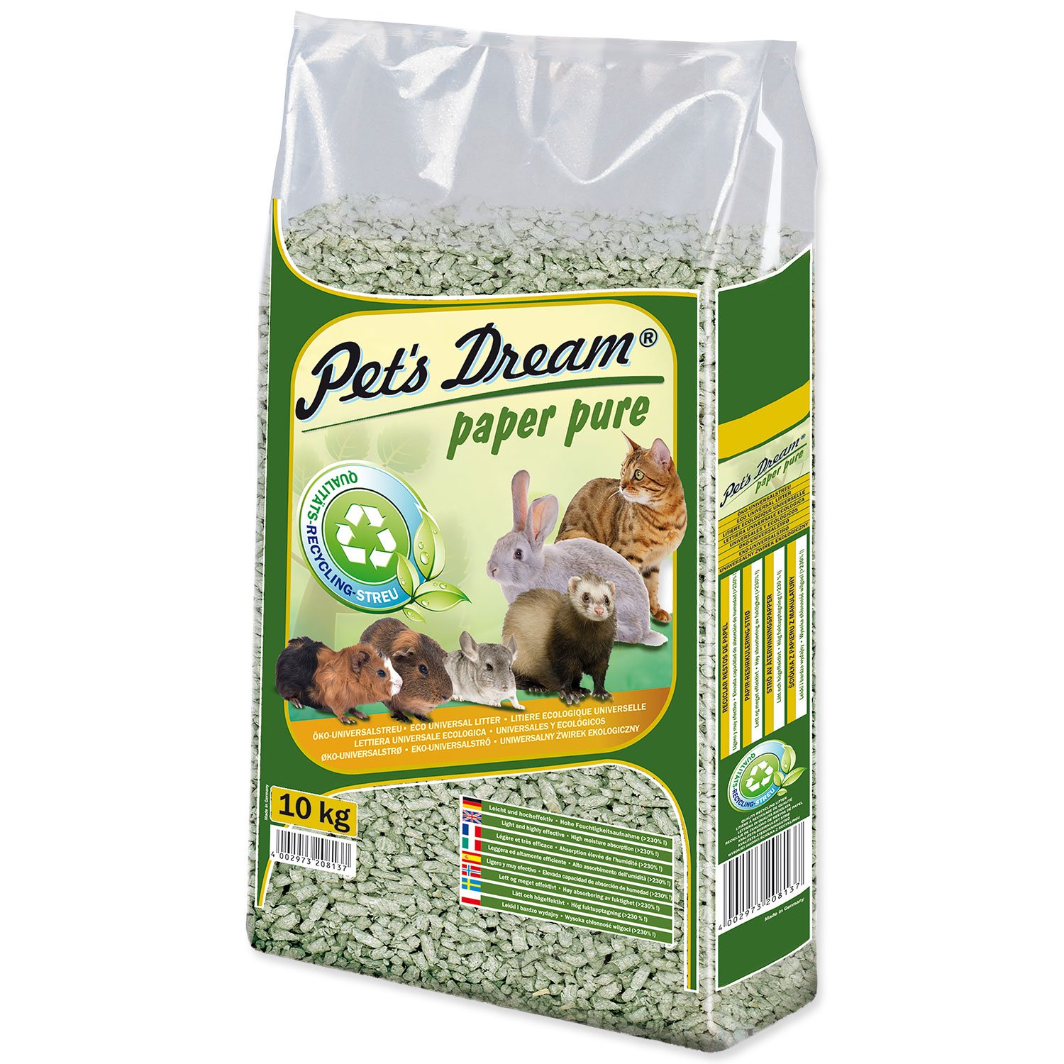PETS DREAM Pelety Pet´s Dream Paper Pure 10kg