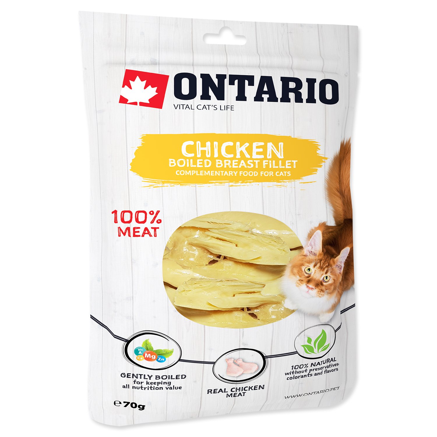 Pochoutka Ontario kuře, vařené prsní filety 70g