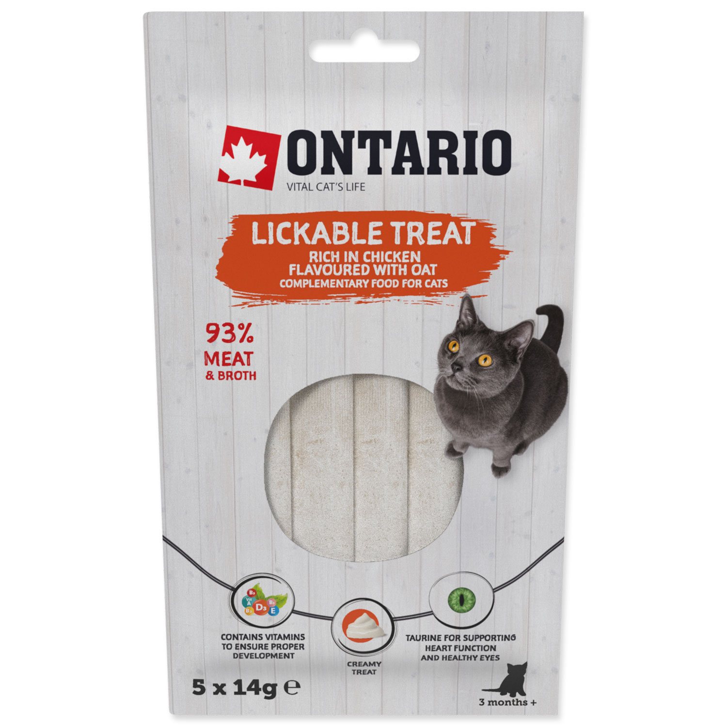 Pochoutka Ontario lízací kuře + oves 5x14g