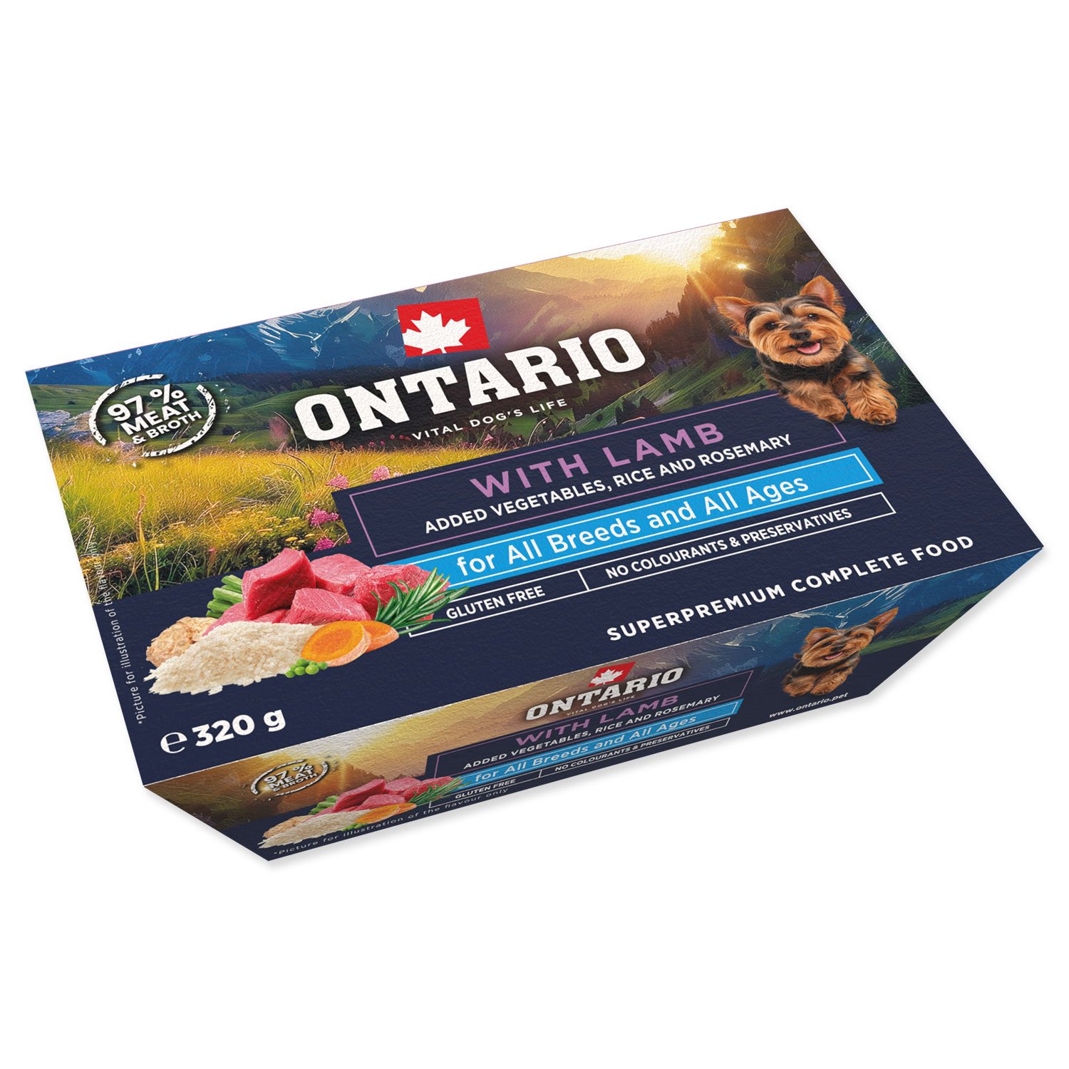 Ontario Vanička s Jehněčím 320g - Superprémiové Krmivo pro Psy