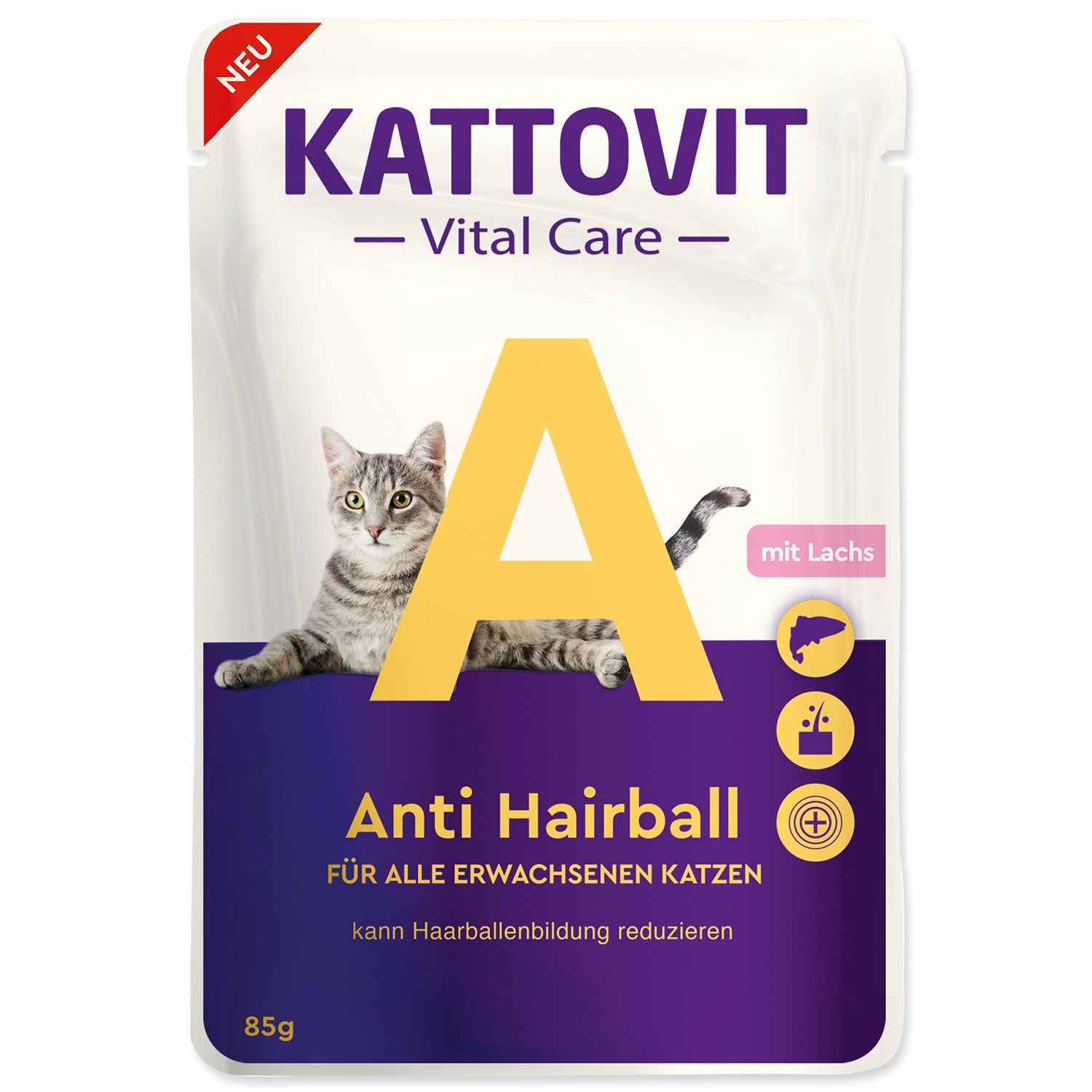 SCHMUSY Kapsička Kattovit Vital Care Anti Hairball losos 85g
