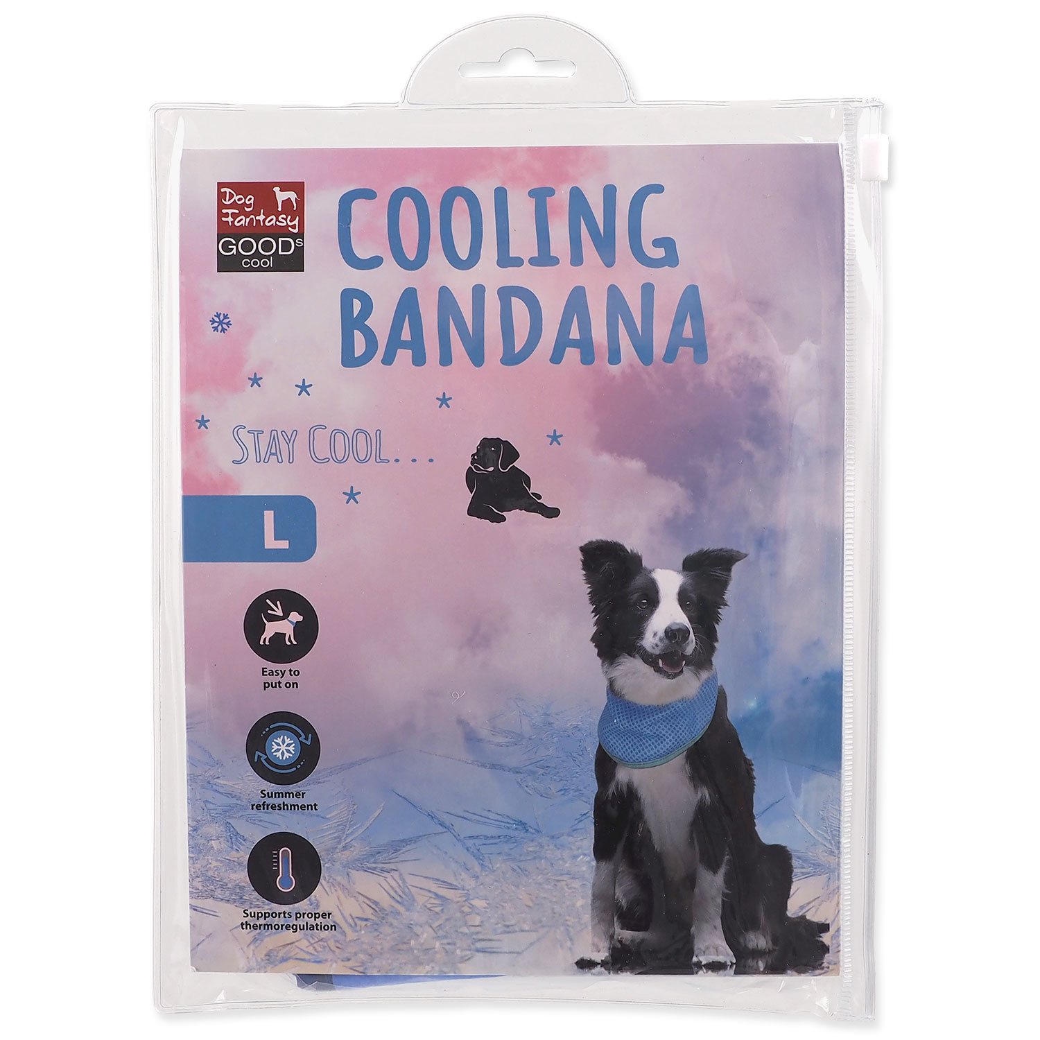 Šátek Dog Fantasy chladící L 38-52 cm