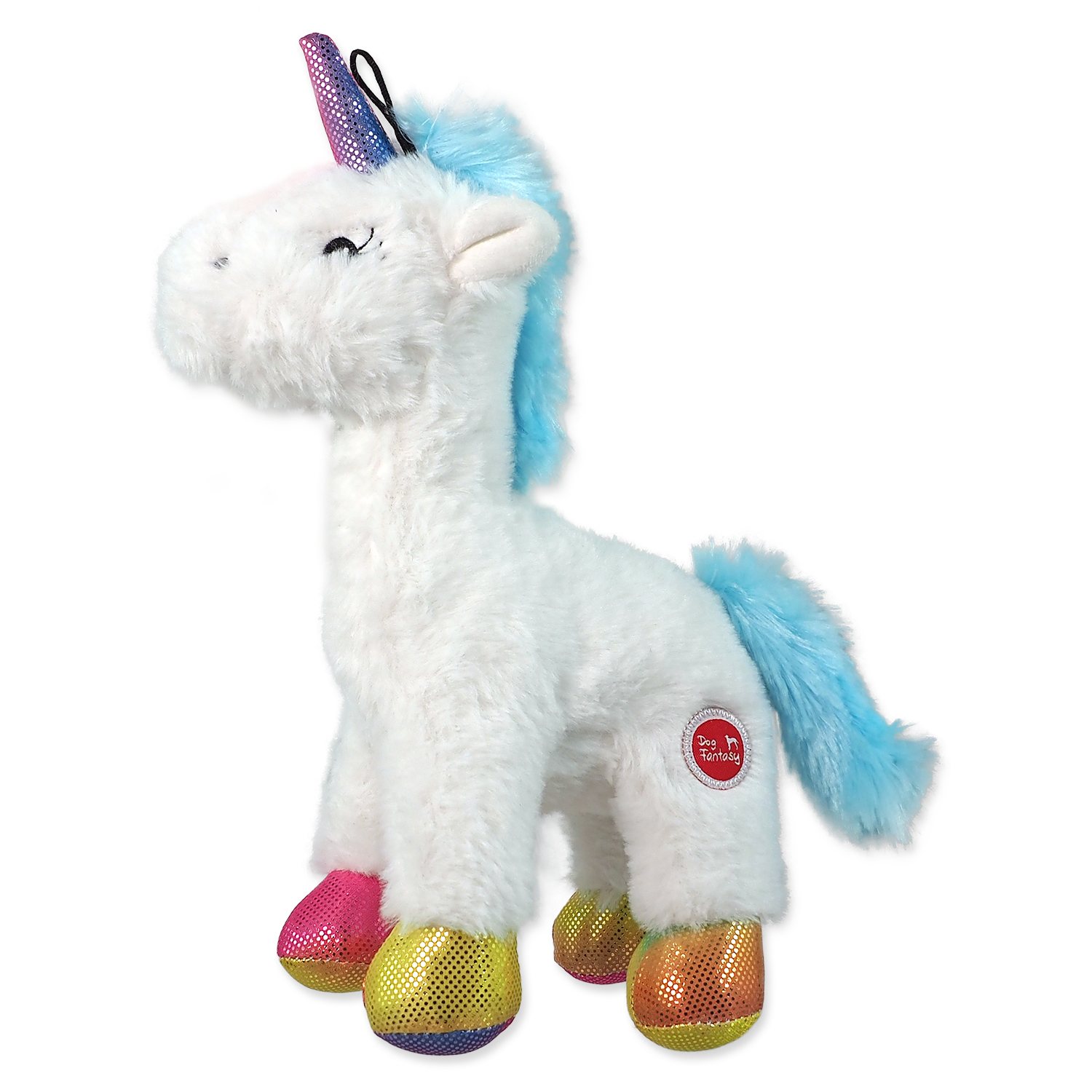 Hračka Dog Fantasy Stuffed Toy jednorožec pískací mix barev 26cm