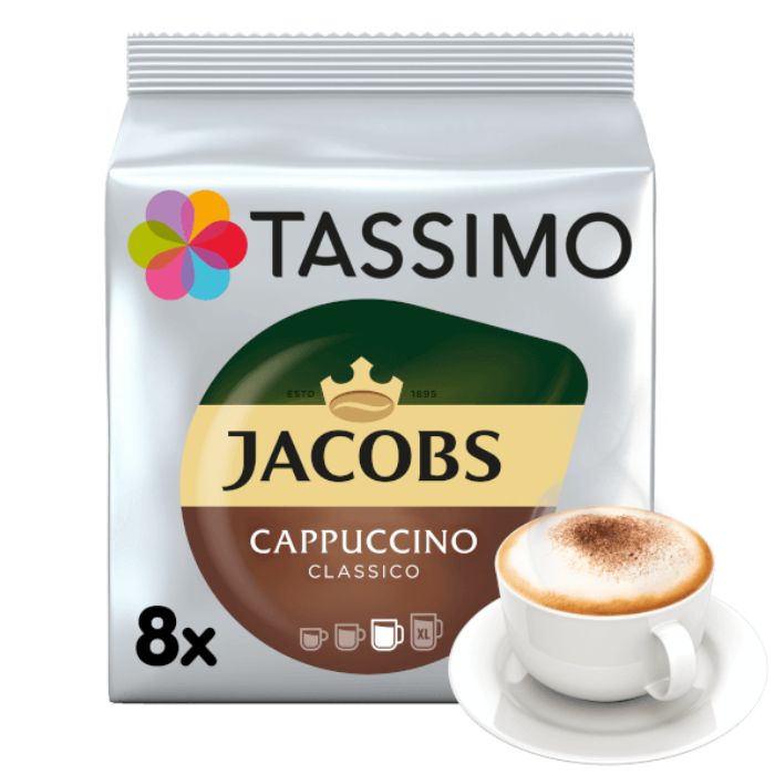 Levně Tassimo Jacobs Cappuccino Classico kávové kapsle 8 ks 260g