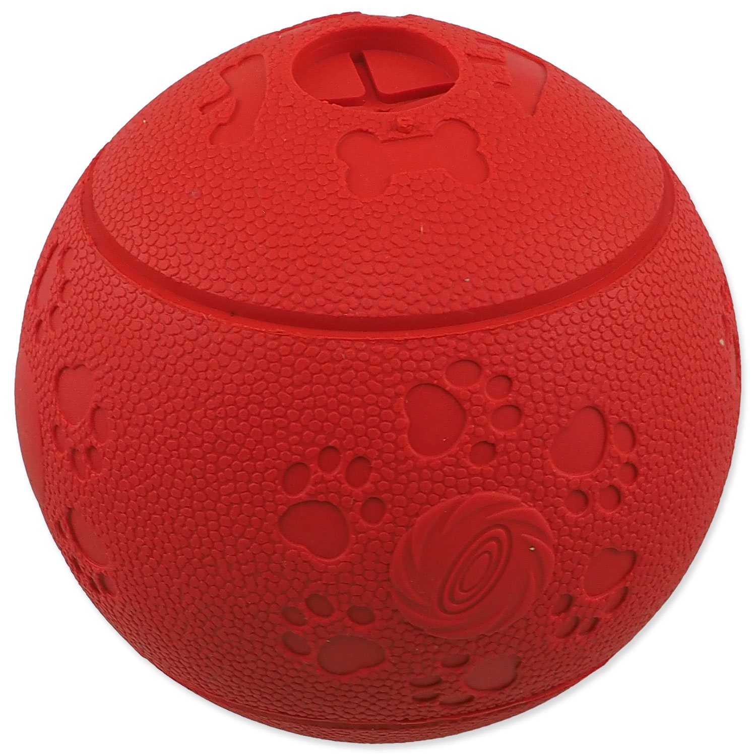 Hračka Dog Fantasy míček na pamlsky červený 11cm