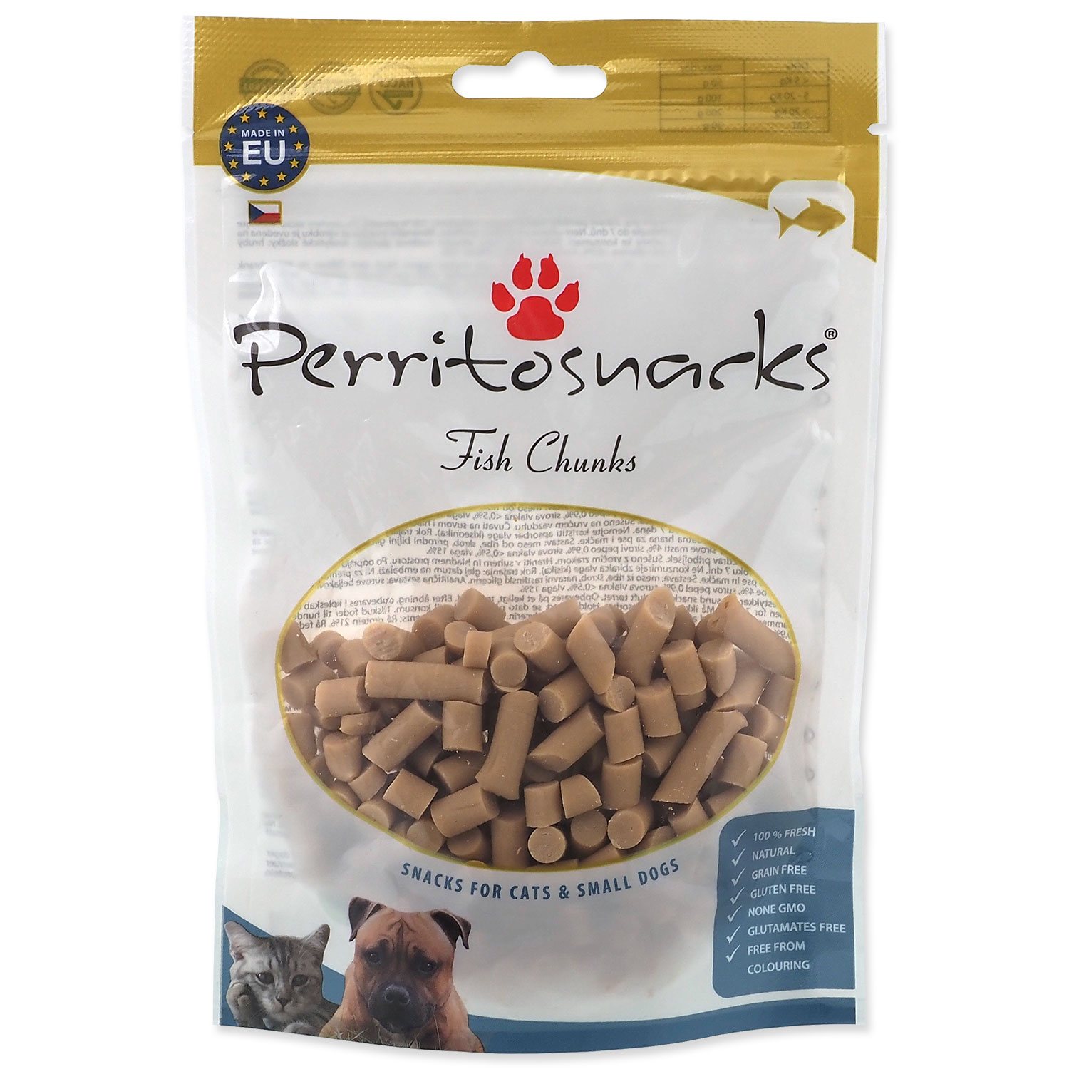 Pochoutka Perrito rybí kousky 100g