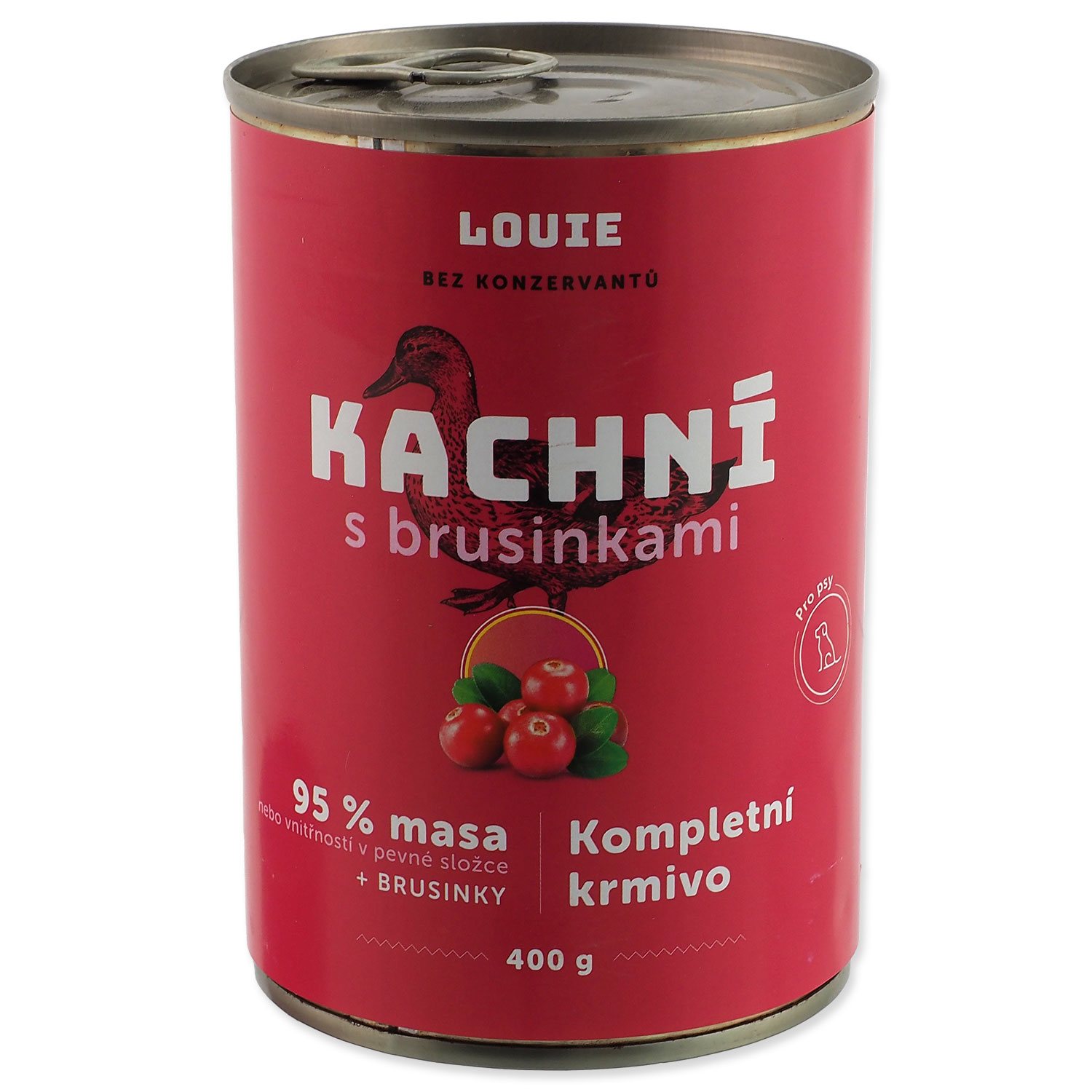 Konzerva LOUIE kachní s brusinkami 400g