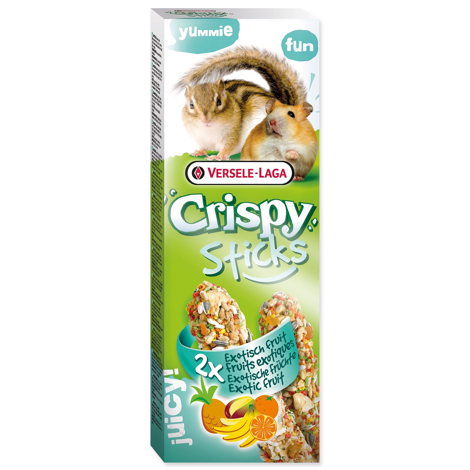 VERSELE LAGA Tyčinka Versele-Laga Crispy křeček a veverka, s exotickým ovocem 110g 2ks