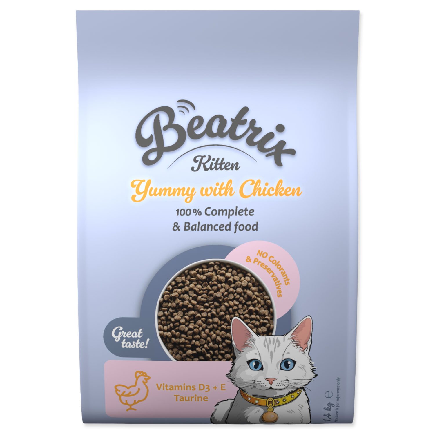 Krmivo Beatrix Kitten s kuřecím 1,4kg