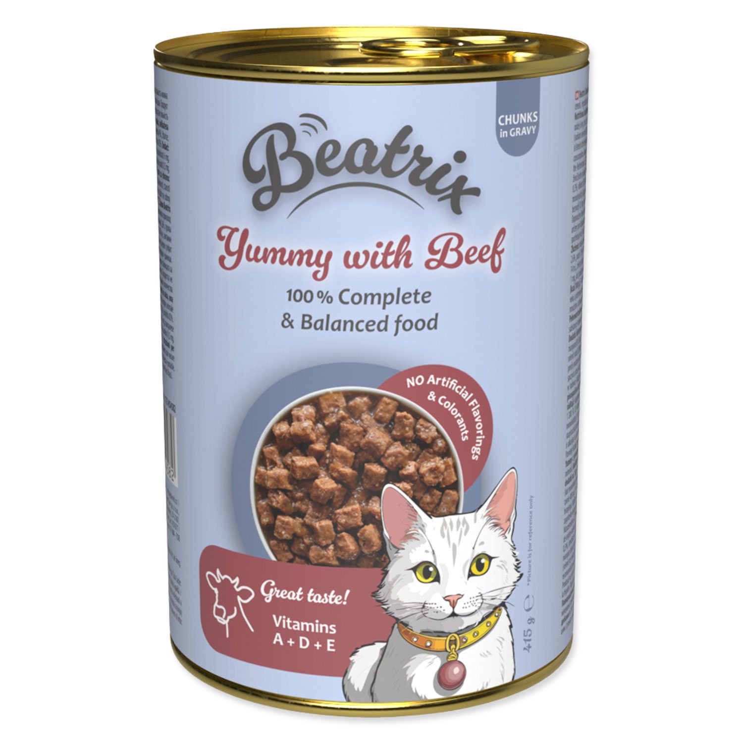 Konzerva Beatrix Adult s hovězím 415g