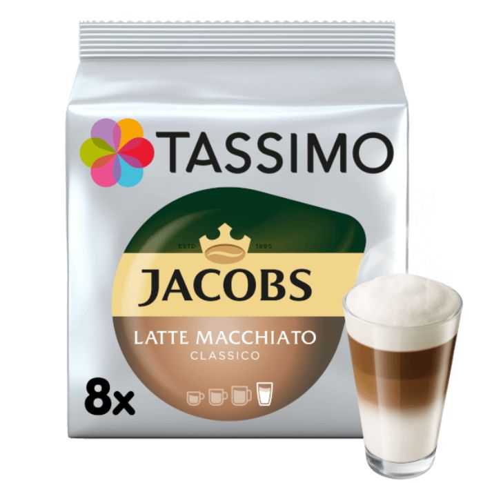 Levně Tassimo Jacobs Latte Macchiato Classico kávové kapsle 16 ks 264g