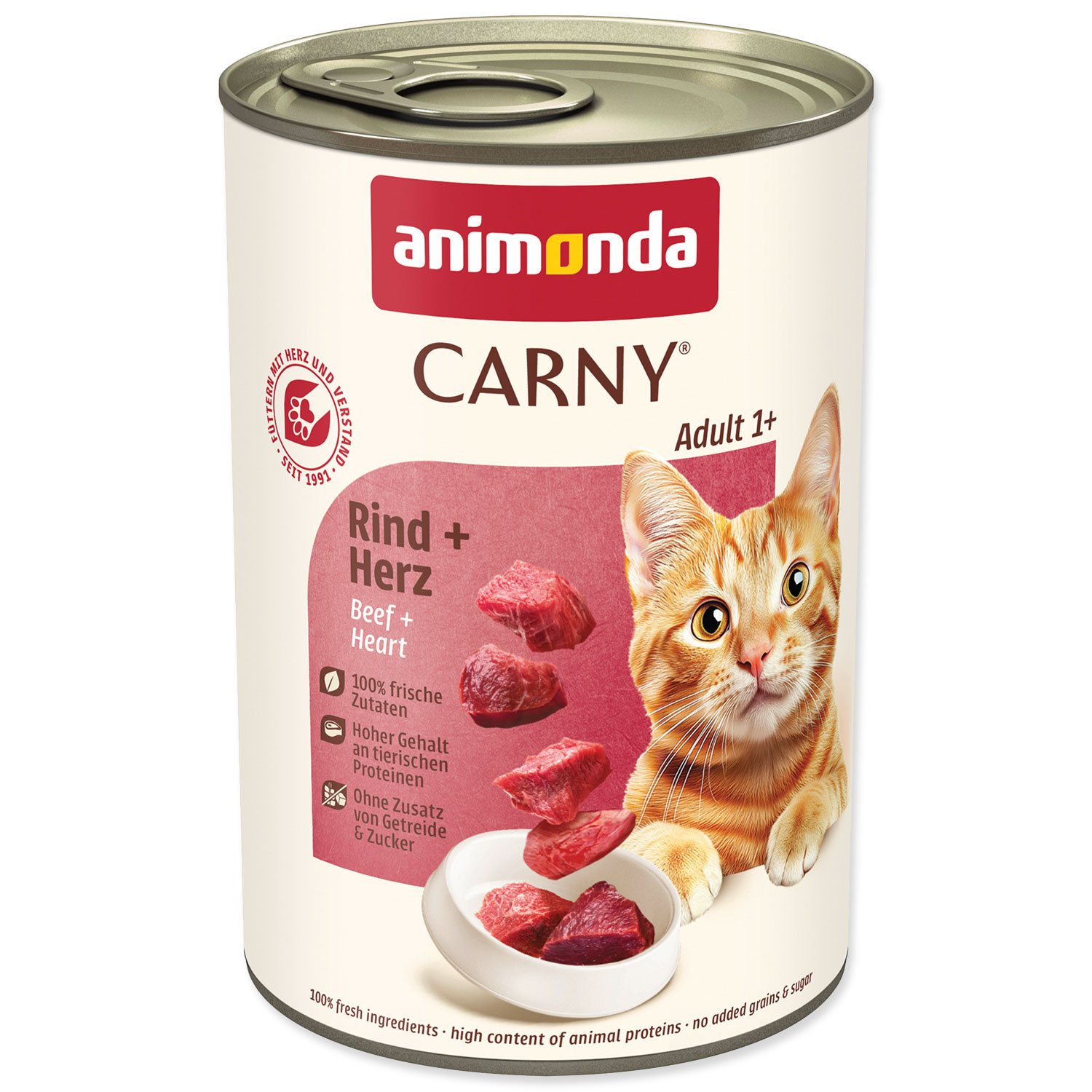 Konzerva Animonda Carny Adult hovězí a srdce 400g