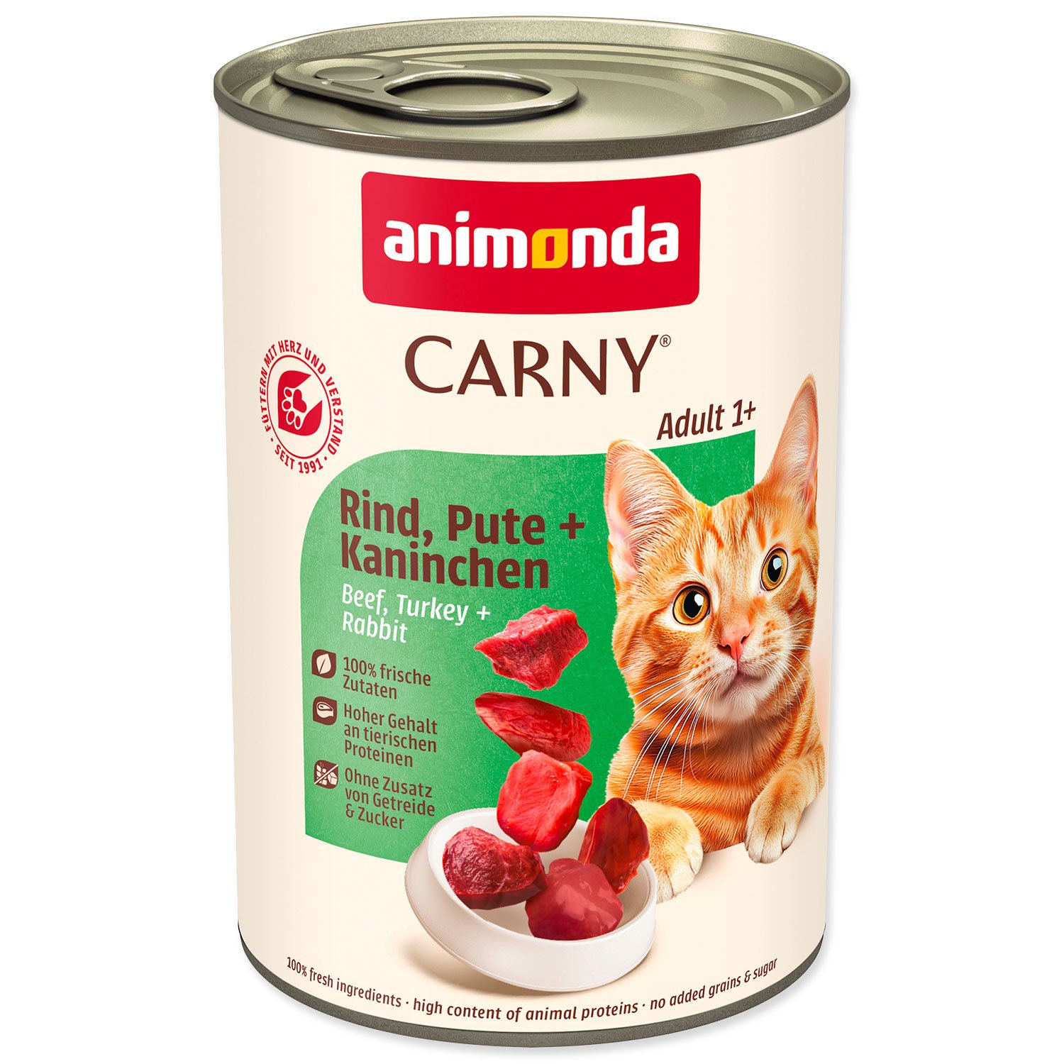 Konzerva Animonda Carny Adult hovězí a králík 400g