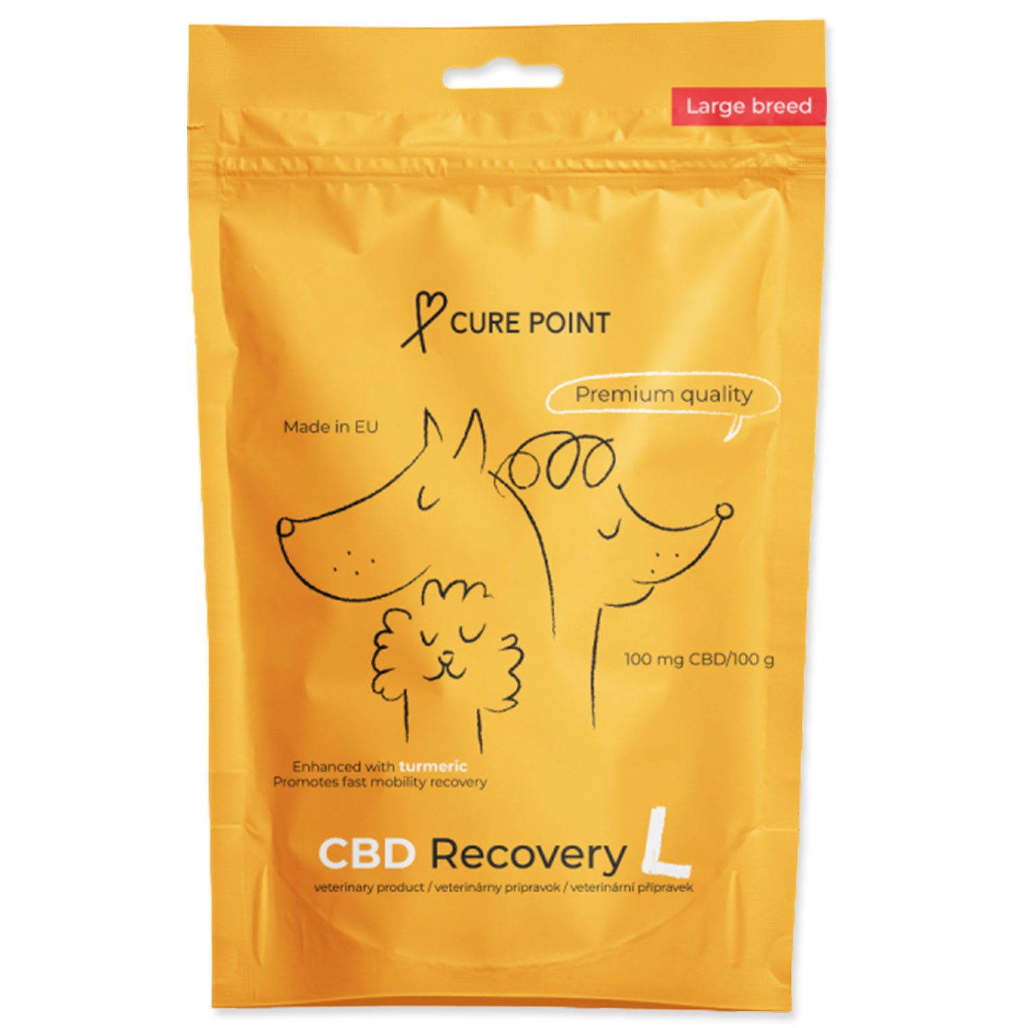 CURE POINT Pochoutka CBD Recovery L  100g