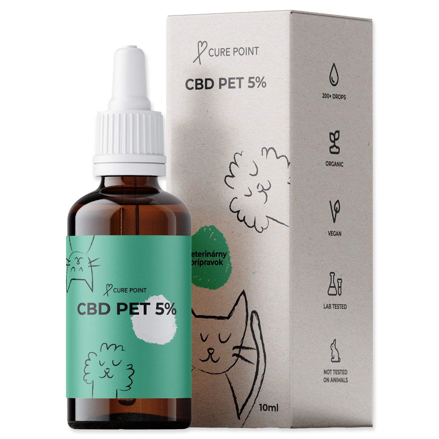 CURE POINT Olej CBD PET 5% 10ml