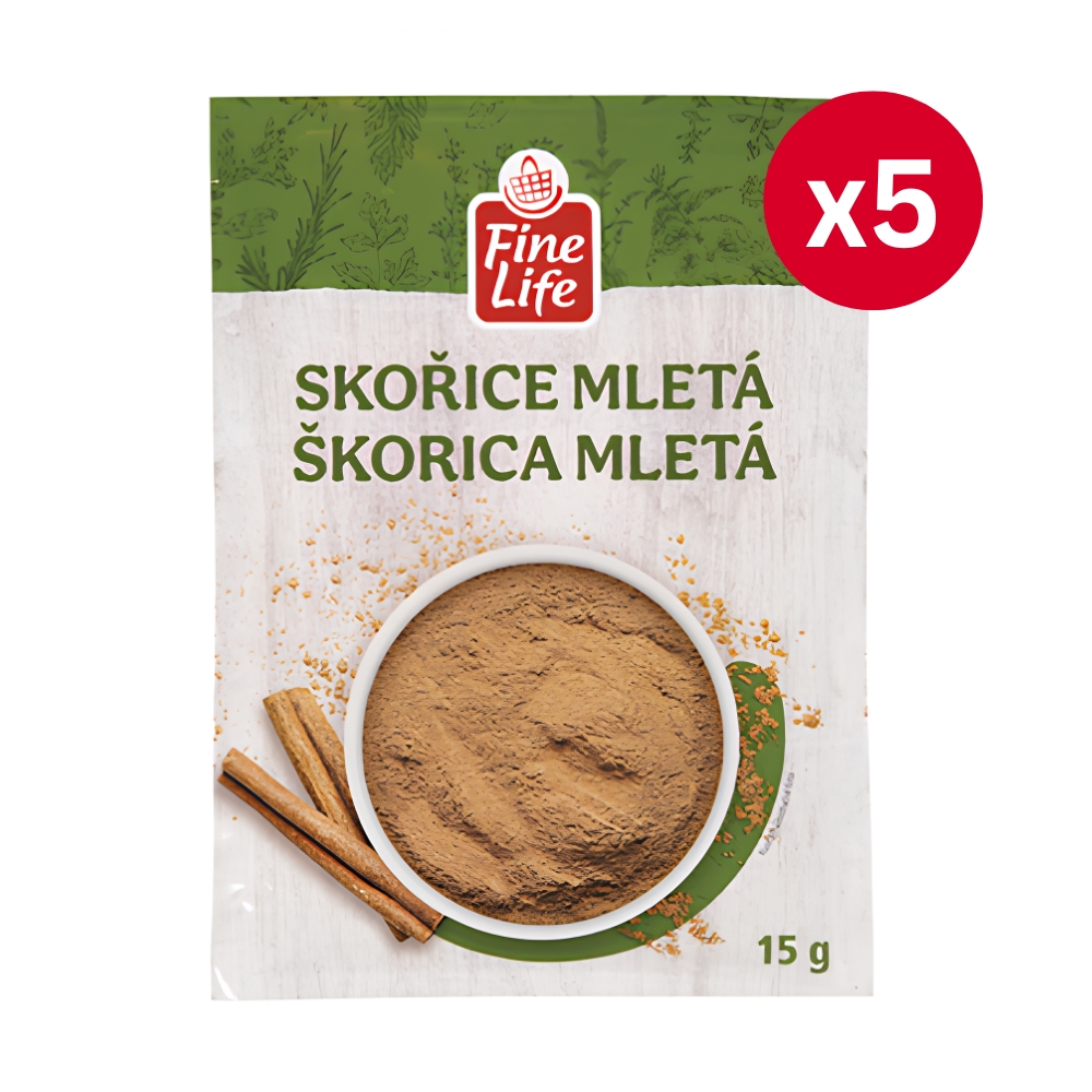 Fine Life Skořice mletá 5 × 15 g