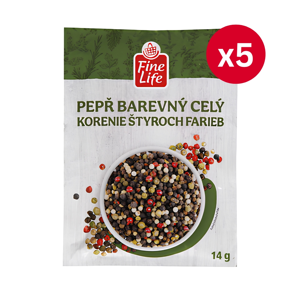 Fine Life celý barevný pepř 5 × 14 g