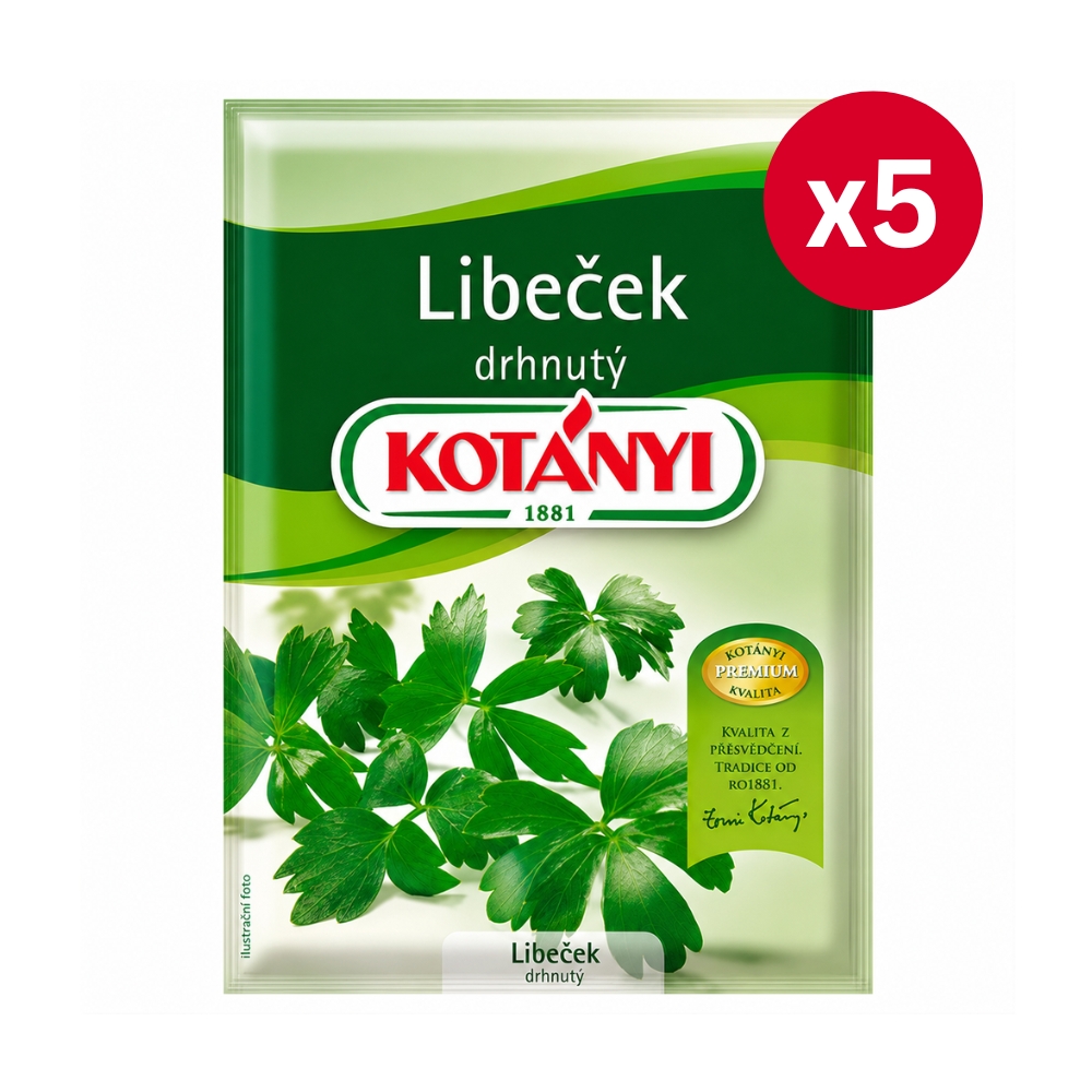 Kotányi Libeček drhnutý 5 × 10 g