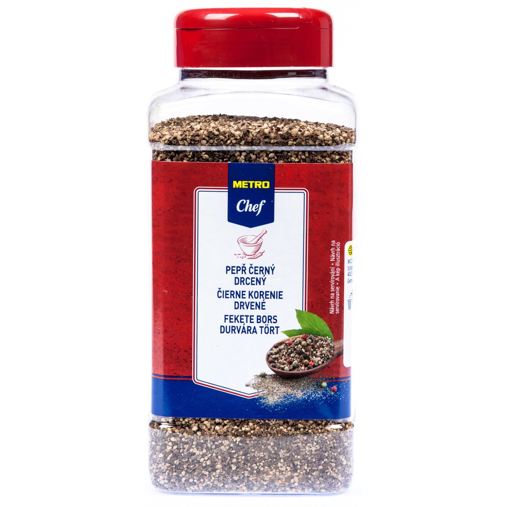 Metro Chef drcený černý pepř 500 g