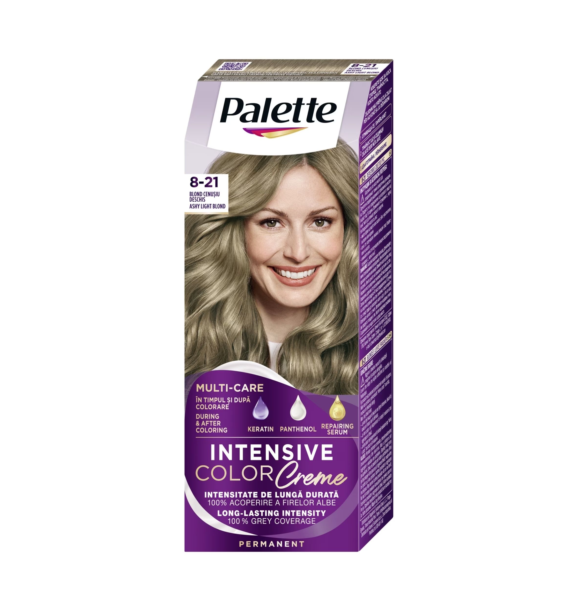 Palette ICC barva na vlasy světle popelavý plavý 8-21