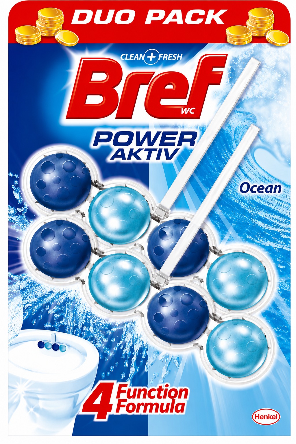 Bref Power Aktiv Ocean WC blok 2 × 50 g