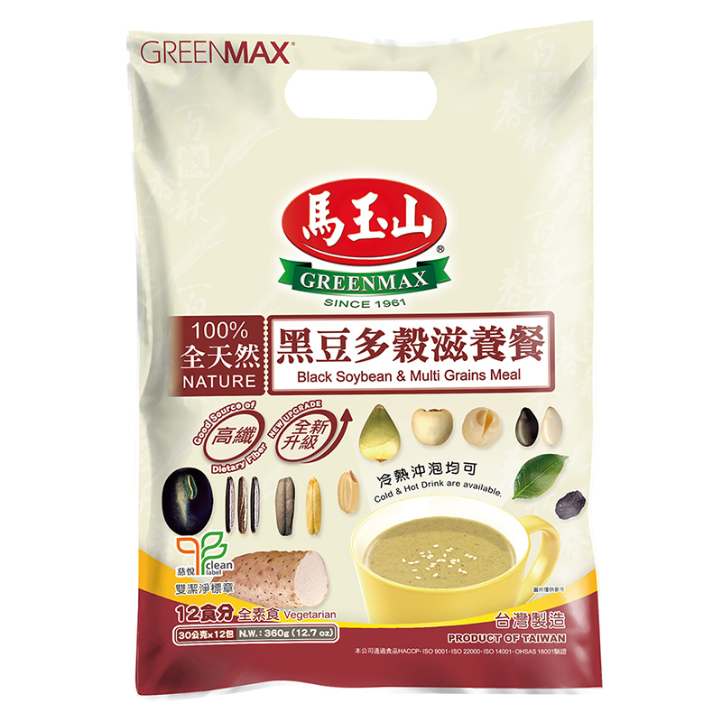 Greenmax černá sója & vícezrnné jídlo 12x30g (expirace)