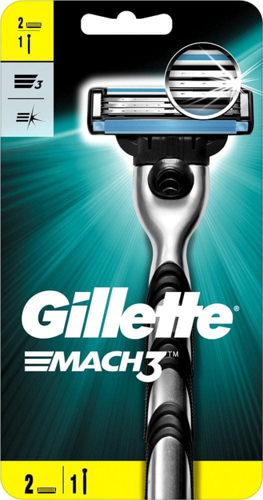 Levně Gillette Mach 3 strojek + 2 hlavice