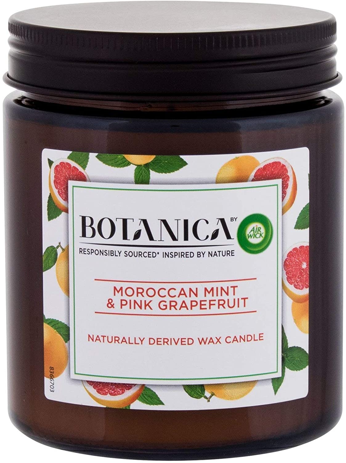 Levně BOTANICA Air Wick svíčka Mint&Grapefruit 205g