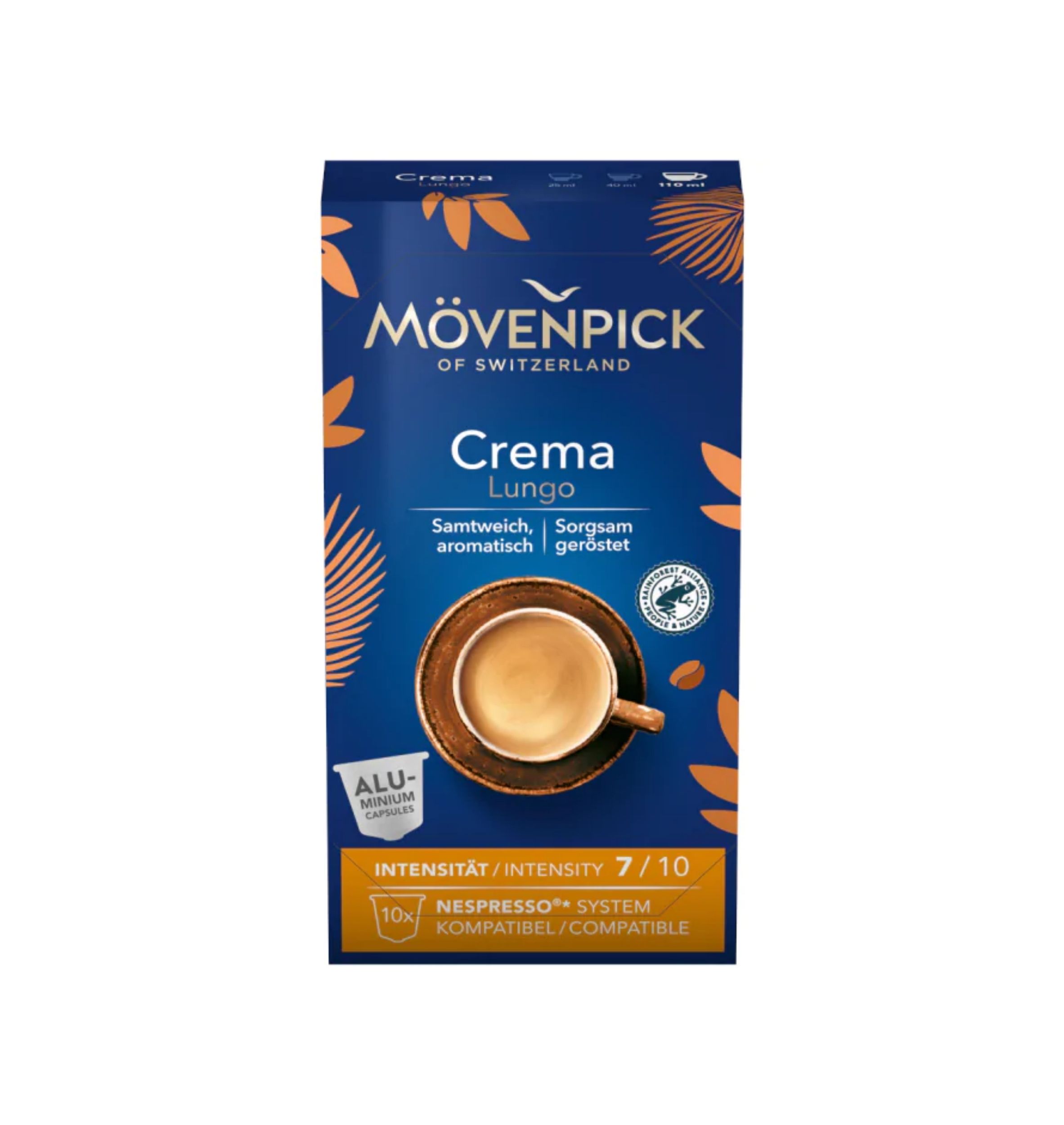 Levně Movenpick Mövenpick Crema Lungo 10 kapslí 57 g