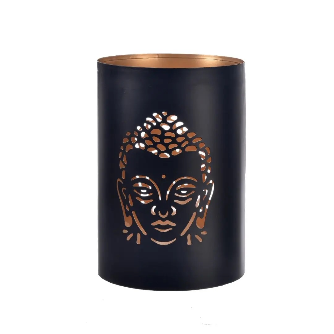 Levně Indecor Svícen kov Budha 13x13x22cm