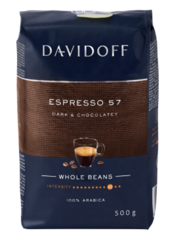 Davidoff Espresso 57 dark & chocolatey zrnková káva 500g