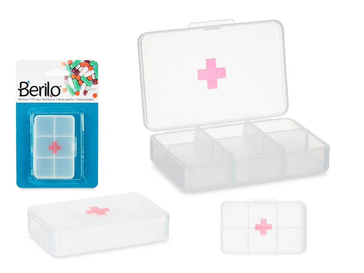 Berilo Plastový davkovač léků 6 příhradek