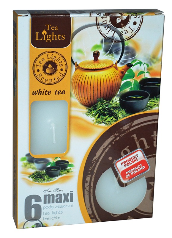 Levně Tea Light Tea Lights maxi svíčky White Tea 6ks