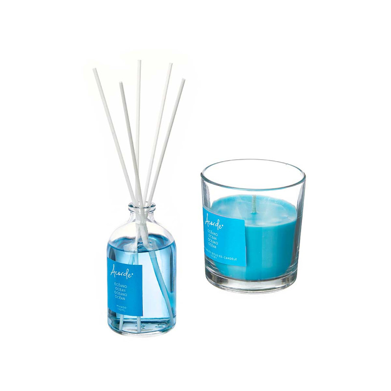 Levně Acorde Mikado Set svíčka + difuzér Ocean