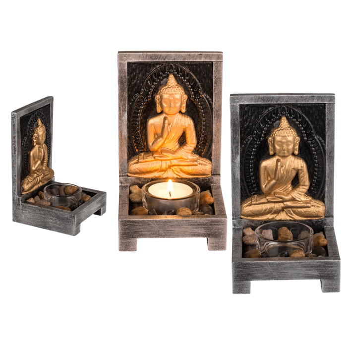 Svícen Buddha 15×9 cm