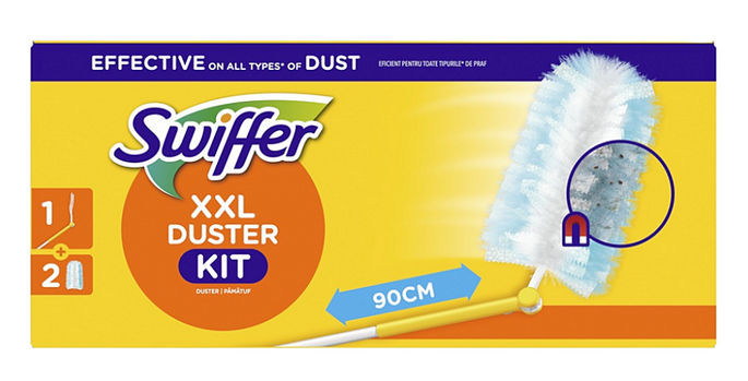 Swiffer Duster XXL sada na suché čištění (1 násada + 2 prachovky)
