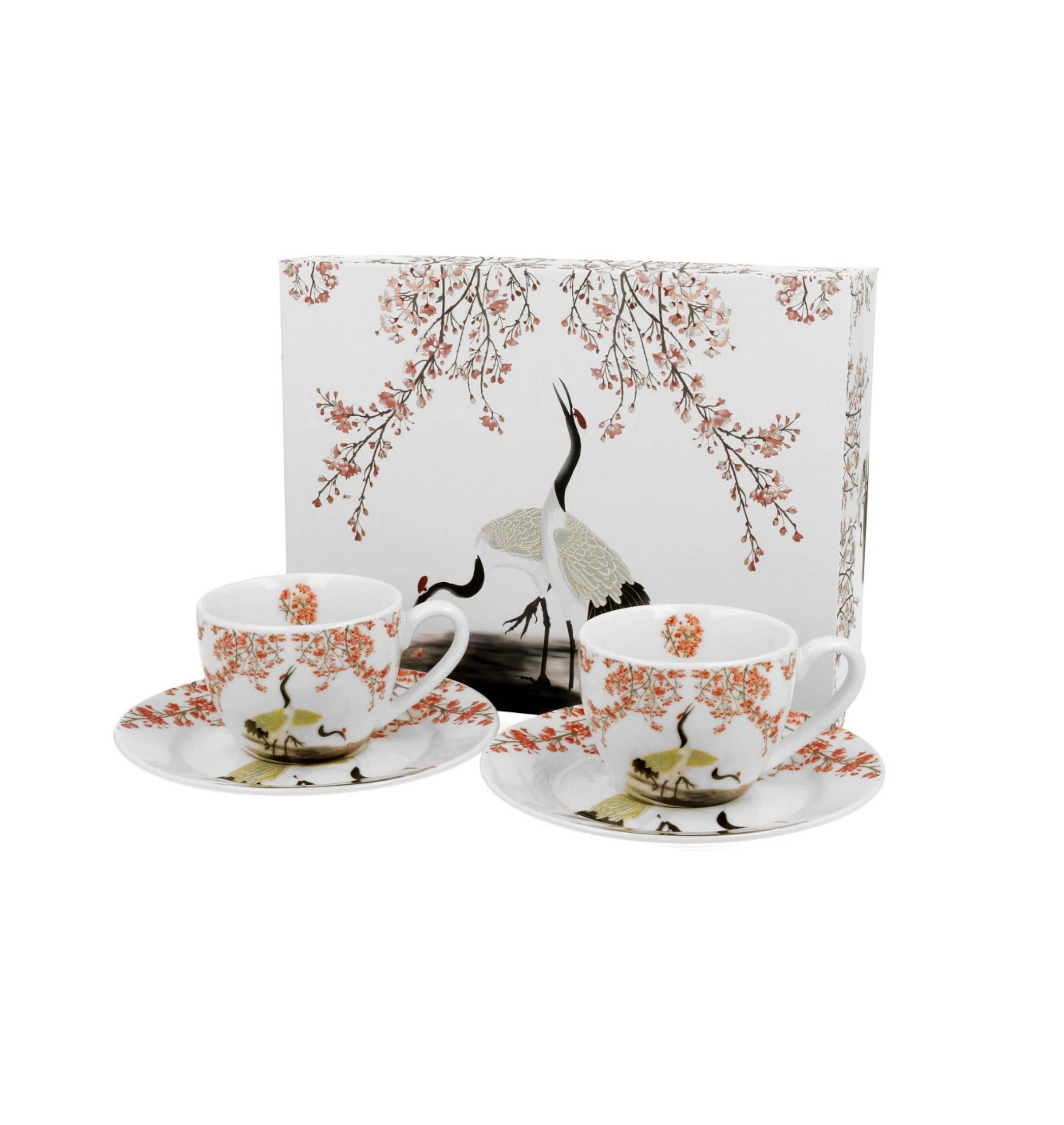 Levně Sada šálků s podšálky 2 ks 90ml Sakura