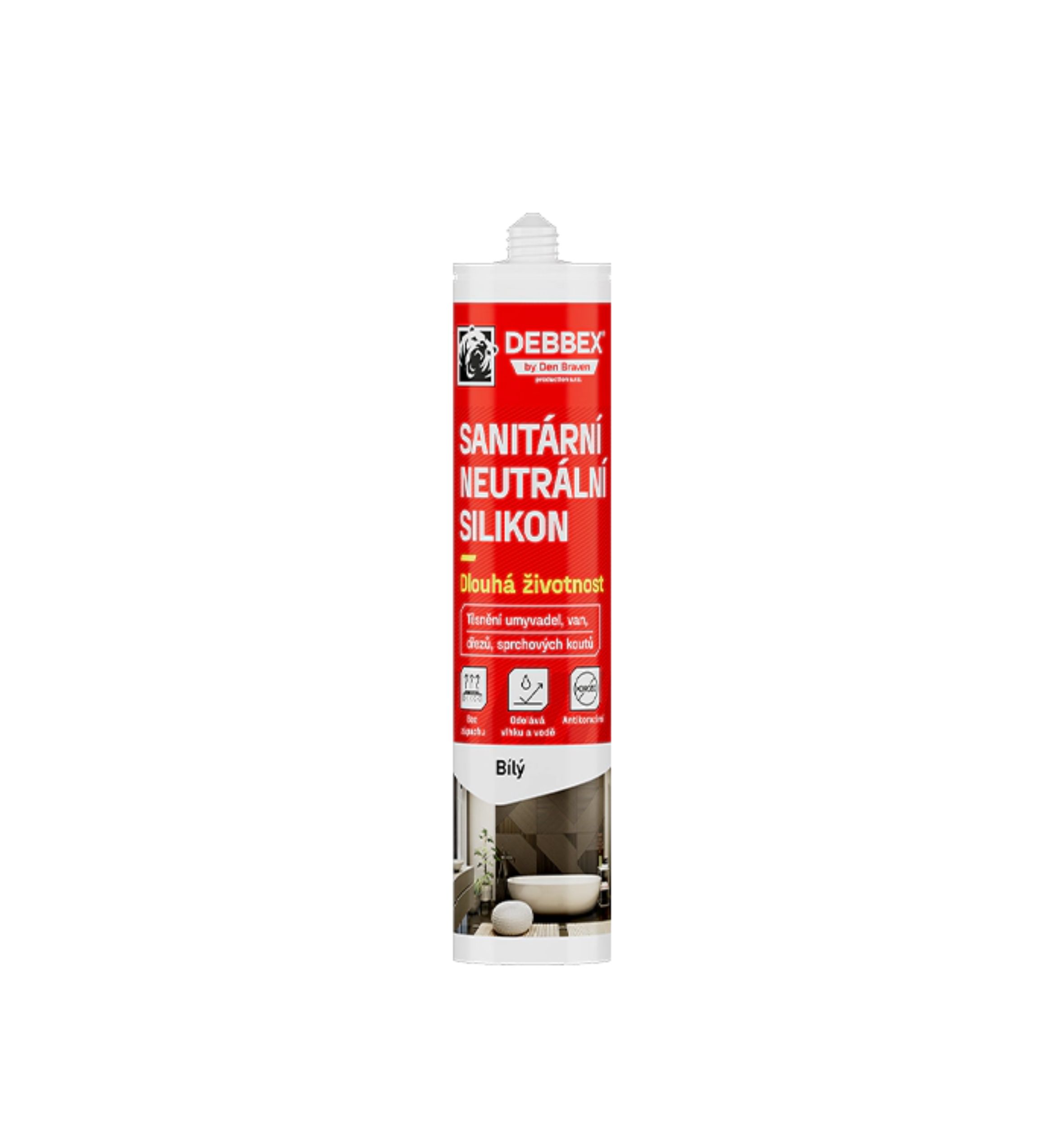 Levně Sanitární neutrální silikon bílý 280ml