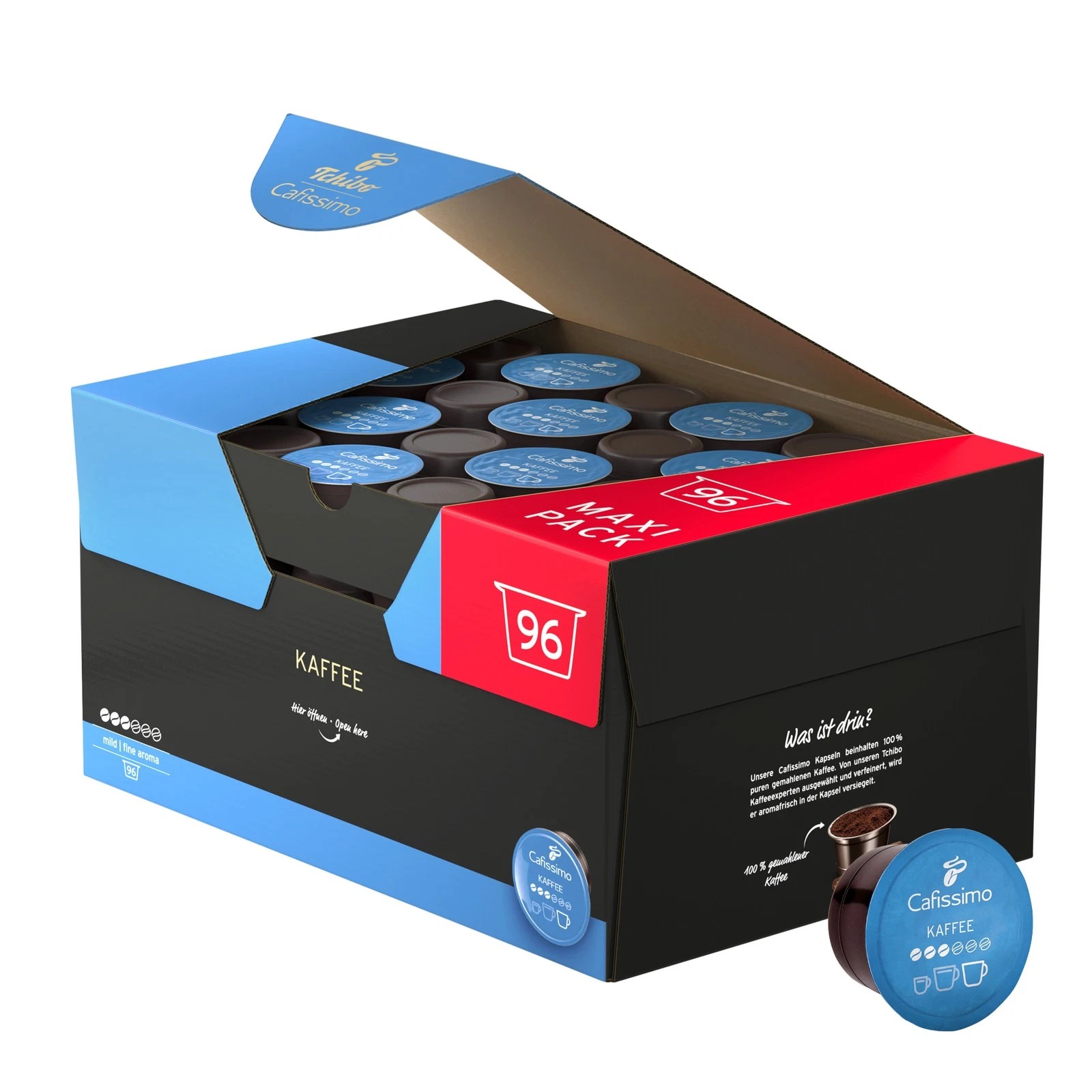Levně Tchibo Cafissimo Caffe Fine Aroma Mild 96 kapslí