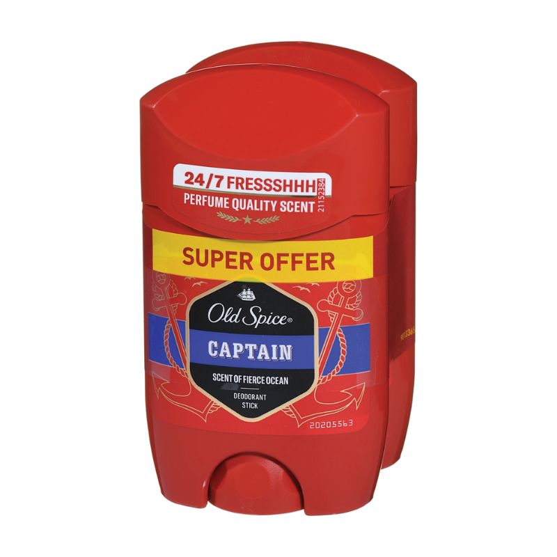 Levně Old Spice Captain tuhý deodorant 2×50 ml