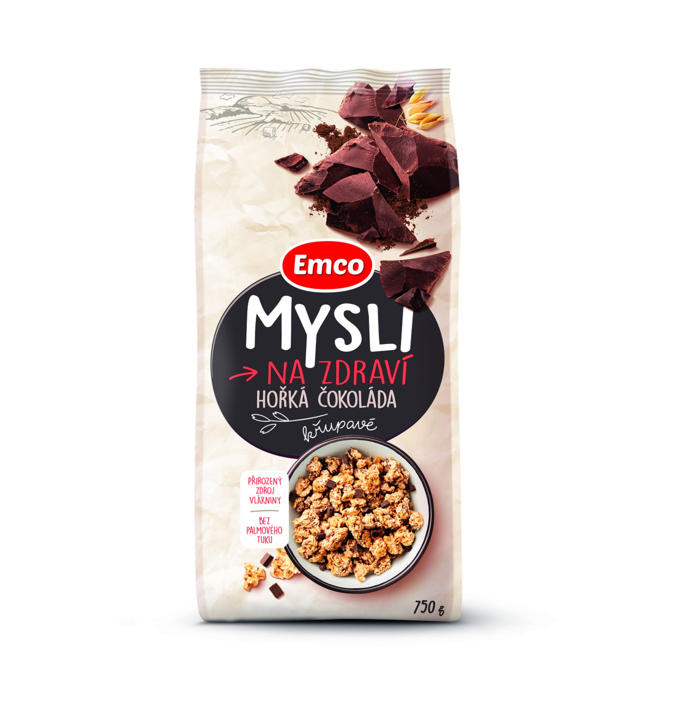 Levně Emco Mysli hořká čokoláda 750 g
