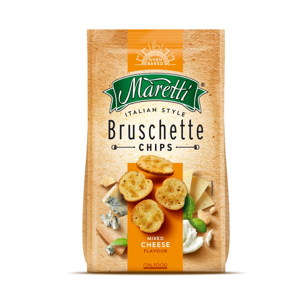 Levně Bruschetta Maretti Bruschette chips Směs sýrů 70 g
